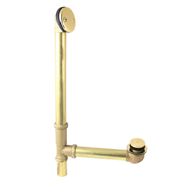 Made To Match DTT2162 21-Inch Brass Toe Touch Tub Waste and Overflow, Polished Brass