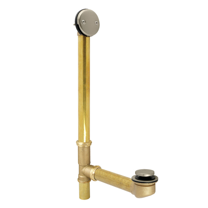 Kingston Tulare DTT2168 - Made To Match 21-Inch Brass Toe Touch Tub Waste and Overflow, Brushed Nickel