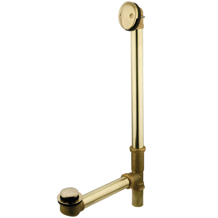 Made To Match DTT2182 23-Inch Brass Toe Touch Tub Waste and Overflow, Polished Brass
