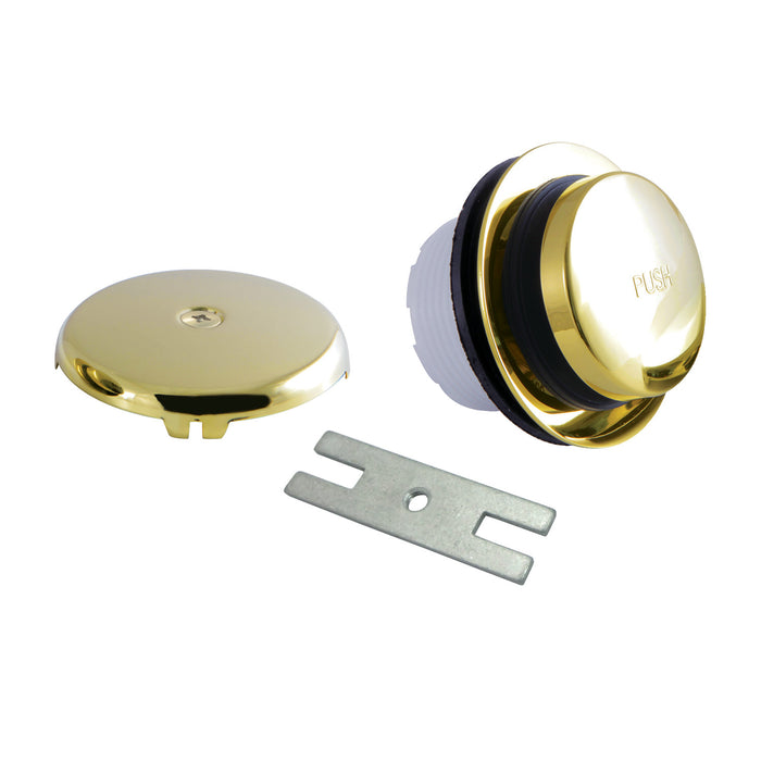 Kingston Tulare DTT5302A2 - Trimscape Zinc Alloy Alloy Toe Touch Tub Drain Conversion Kit, Polished Brass