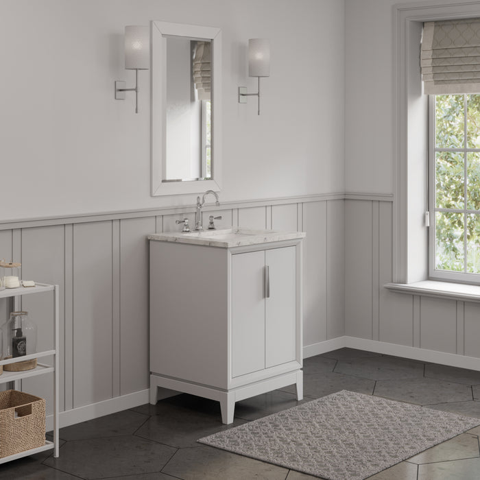 Kingston Elizabeth EL24CW01PW - 24 in. x 22 in. Bathroom Vanity Carrara White Marble Top, Pure White