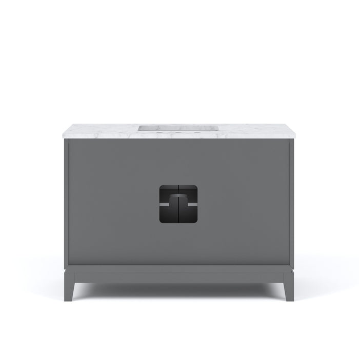 Kingston Elizabeth EL48CW03CG - 48 in. x 22 in. Bathroom Vanity Carrara White Marble Top, Cashmere Grey