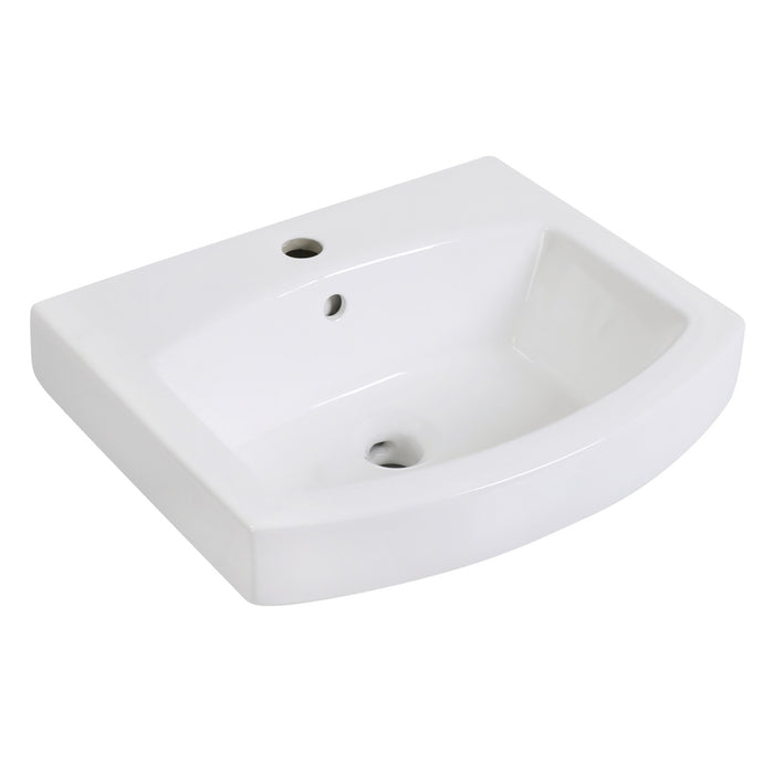 Kingston Sona EV2017 - Inflection 20-Inch Ceramic Console Sink (1-Hole), White