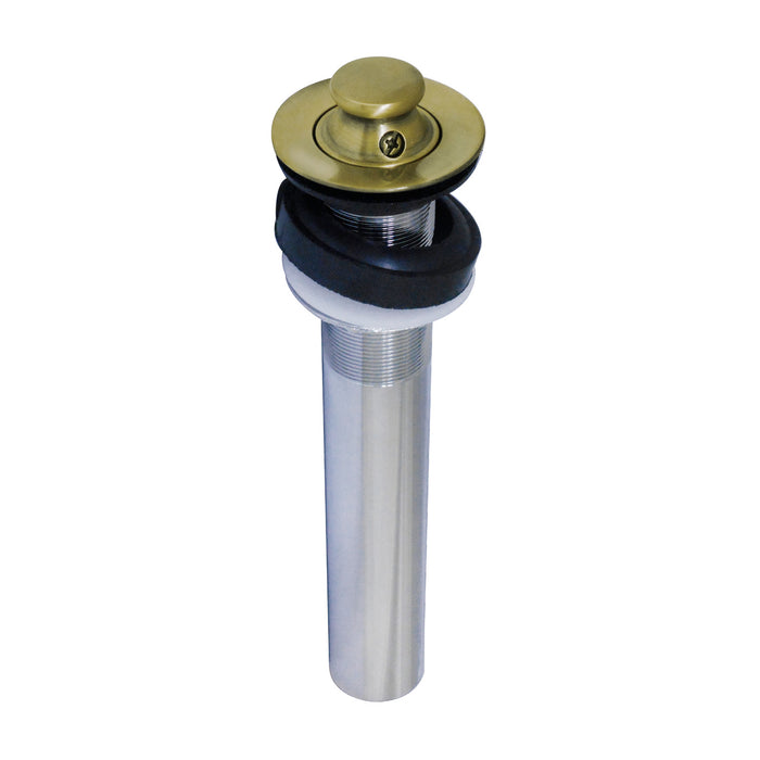 Kingston Heirloom EV3003 - Trimscape Brass Lift and Turn Bathroom Sink Drain without Overflow, 17 Gauge, Antique Brass