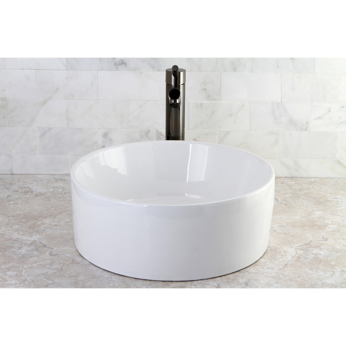 Kingston Sona EV3103 - Park 15-3/4 Inch Ceramic Round Vessel Sink, White