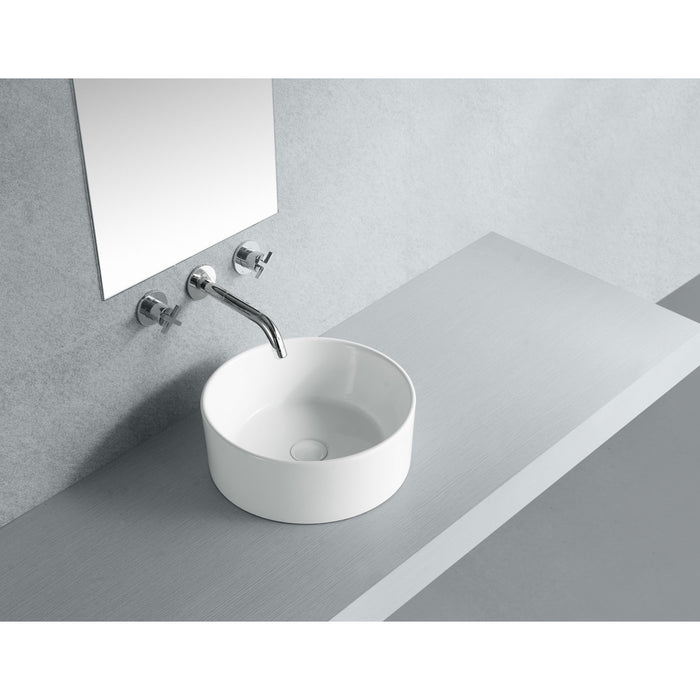Kingston Sona EV3103 - Park 15-3/4 Inch Ceramic Round Vessel Sink, White