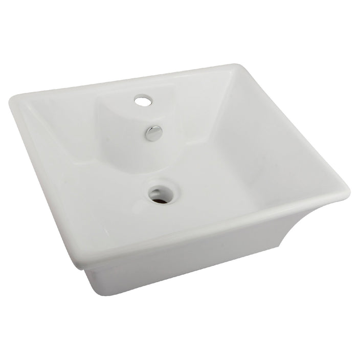 Forte EV4049 19-1/2 Inch Ceramic Rectangular Vessel Sink, White