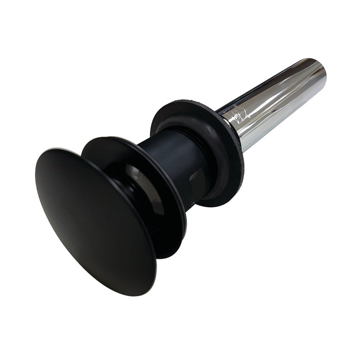 Kingston Sona EV6000MB - Trimscape Brass Push Pop-Up Bathroom Sink Drain with Overflow, 22 Gauge, Matte Black
