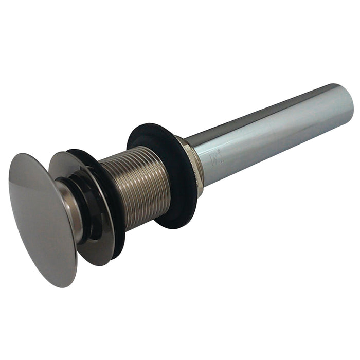 Kingston Sona EV7008 - Trimscape Brass Push Pop-Up Bathroom Sink Drain without Overflow, 22 Gauge, Brushed Nickel