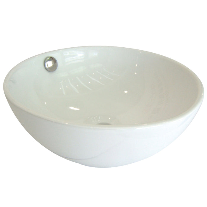 Kingston Sona EV7048 - Le Country 17-Inch Ceramic Round Vessel Sink, White