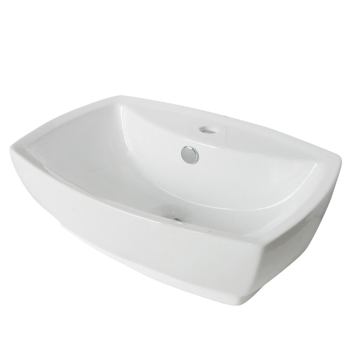 Kingston Marquis EV8145 22-Inch Ceramic Rectangular Vessel Sink, White