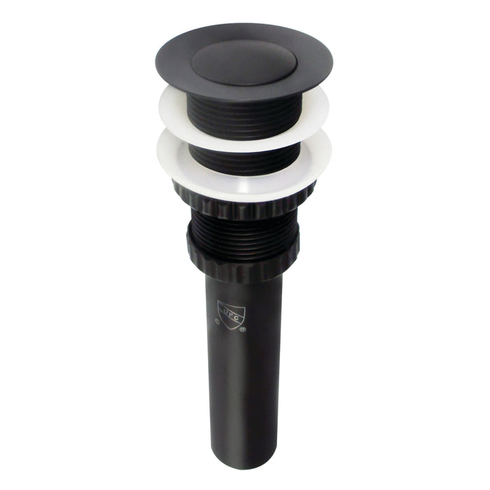 Kingston Coronet EV8410MB Brass Push Pop-Up Bathroom Sink Drain, Matte Black