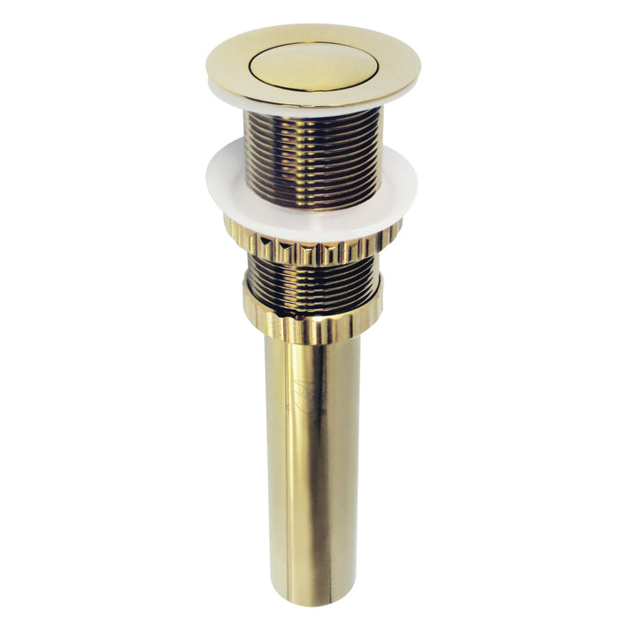 Kingston Coronet EV8412 Brass Push Pop-Up Bathroom Sink Drain, Polished Brass