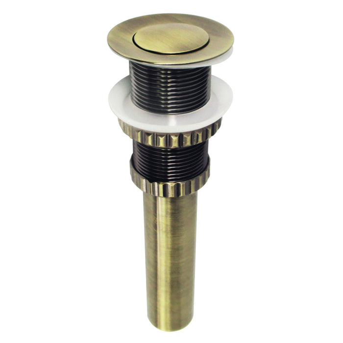 Coronet EV8413 Brass Push Pop-Up Bathroom Sink Drain, Antique Brass