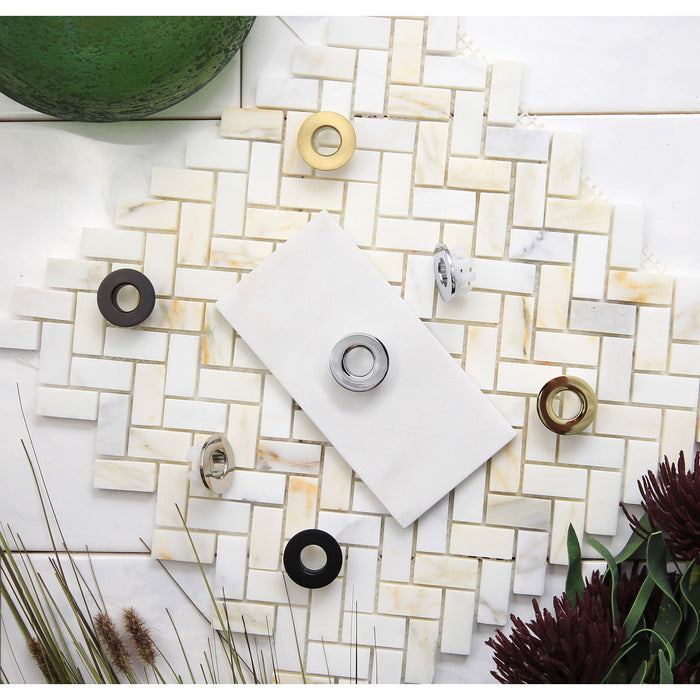 Kingston Made To Match EVF1111 Sink Overflow Hole Cover Ring, Polished Chrome