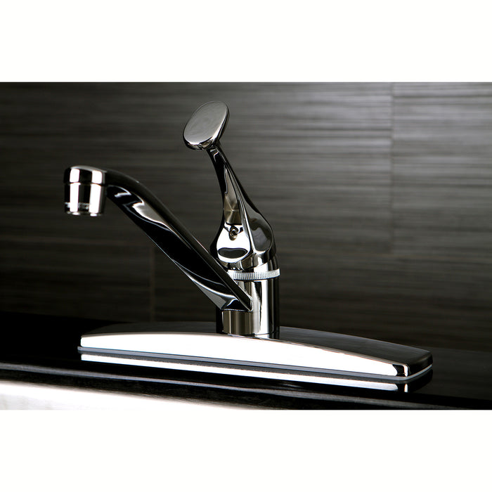 Kingston Columbia FB0571 One-Handle 3-Hole 8" Centerset Kitchen Faucet, Polished Chrome