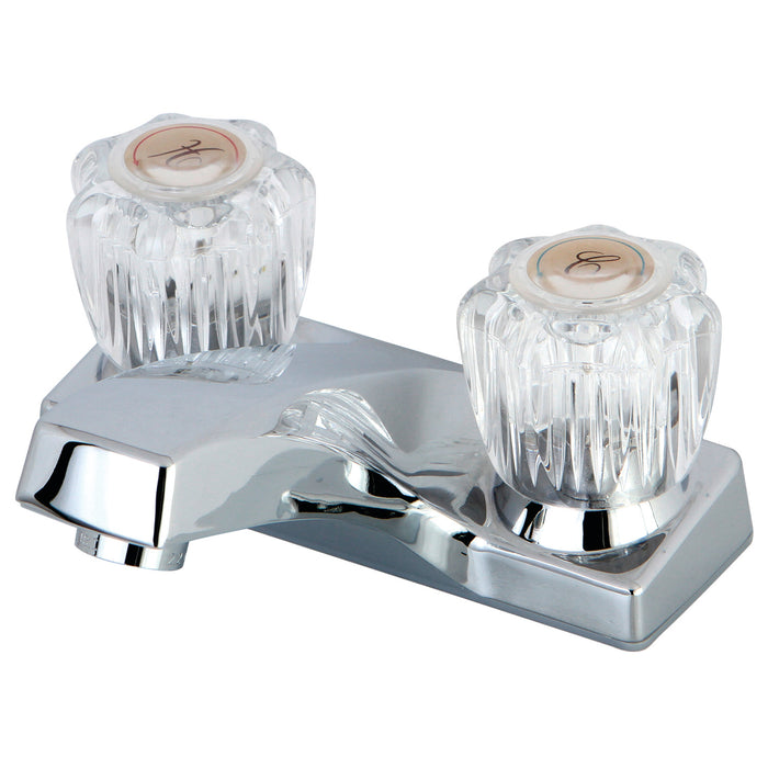 Kingston Tulare FB101LPDouble-Handle 3-Hole Deck Mount 4-Inch Centerset Bathroom Faucet, Polished Chrome