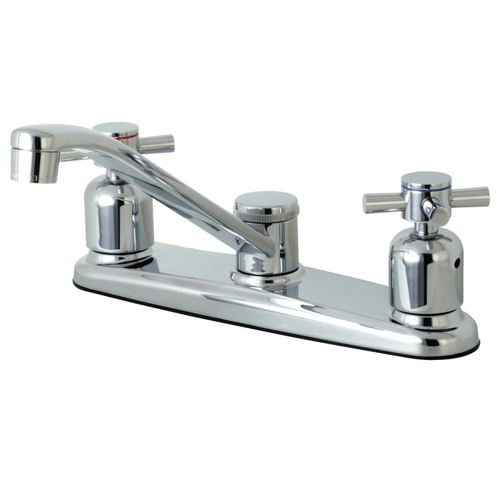 Kingston Tulare FB111DX - Concord Two-Handle 2-Hole 8" Centerset Kitchen Faucet, Polished Chrome