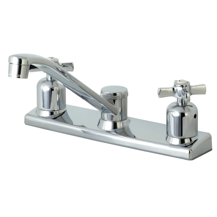 Kingston Tulare FB121ZX - Millennium Two-Handle 2-Hole 8" Centerset Kitchen Faucet, Polished Chrome