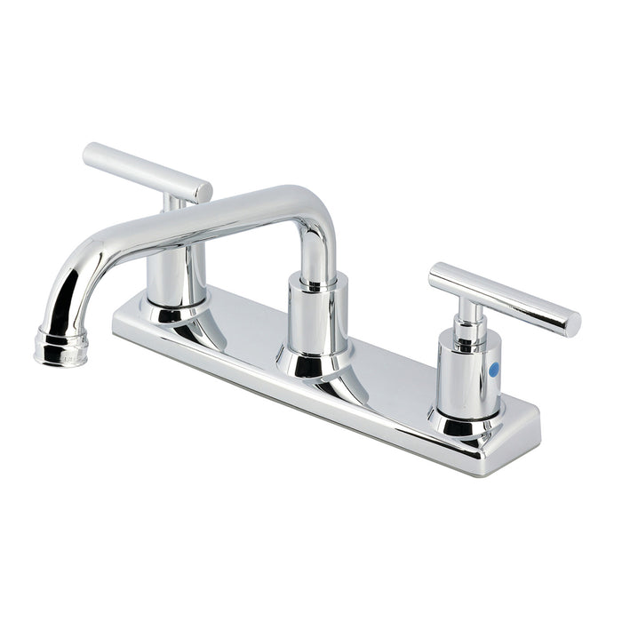 Manhattan FB2131CML Two-Handle 2-Hole Deck Mount 8" Centerset Kitchen Faucet, Polished Chrome