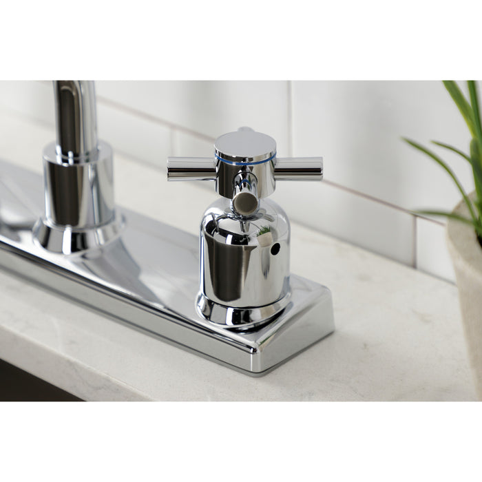 Kingston Sona FB2131DX - Concord Two-Handle 2-Hole 8" Centerset Kitchen Faucet, Polished Chrome