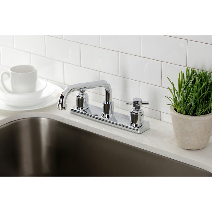 Kingston Sona FB2131DX - Concord Two-Handle 2-Hole 8" Centerset Kitchen Faucet, Polished Chrome