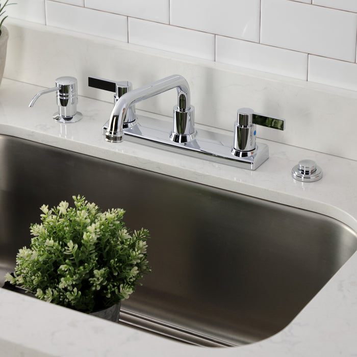 Kingston Sona FB2131NDL - NuvoFusion Two-Handle 2-Hole 8" Centerset Kitchen Faucet, Polished Chrome