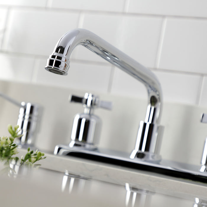 Kingston Tulare FB2131ZX - Millennium Two-Handle 2-Hole 8" Centerset Kitchen Faucet, Polished Chrome