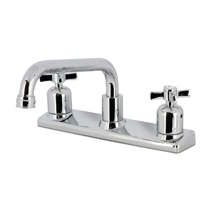 Kingston Tulare FB2131ZX - Millennium Two-Handle 2-Hole 8" Centerset Kitchen Faucet, Polished Chrome