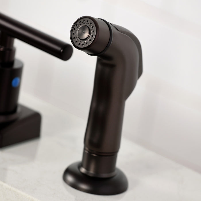 Kingston Sona FB2135CML - Manhattan Two-Handle 2-Hole 8" Centerset Kitchen Faucet, Oil Rubbed Bronze