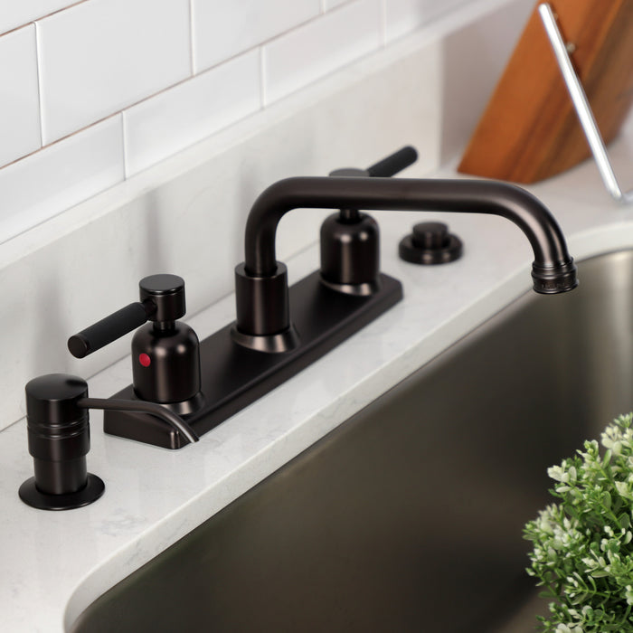 Kingston Sona FB2135DKL - Kaiser Two-Handle 2-Hole 8" Centerset Kitchen Faucet, Oil Rubbed Bronze