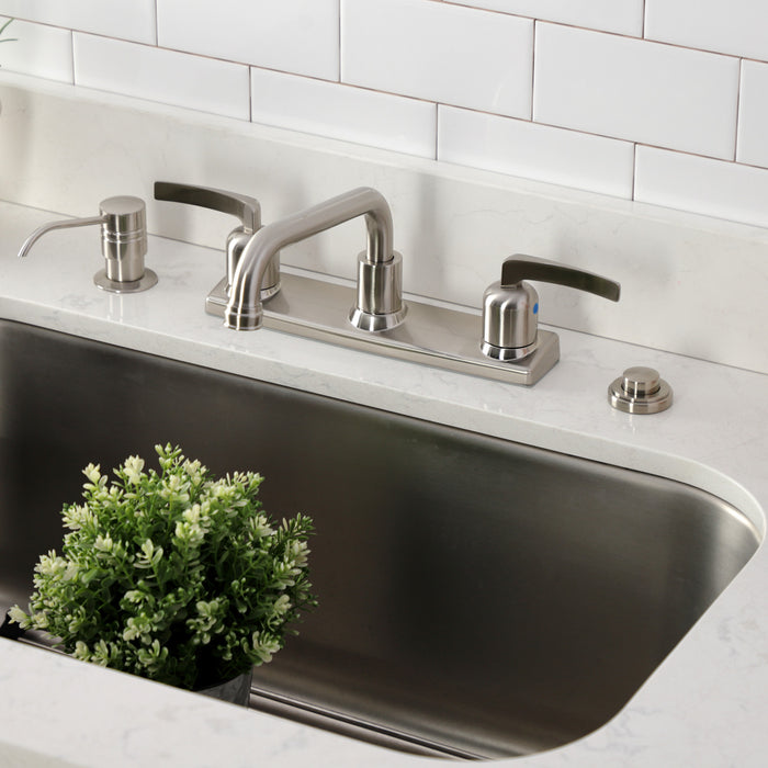 Kingston Tulare FB2138EFL - Centurion Two-Handle 2-Hole 8" Centerset Kitchen Faucet, Brushed Nickel