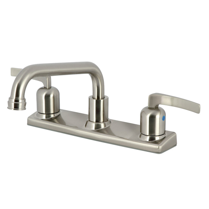 Kingston Tulare FB2138EFL - Centurion Two-Handle 2-Hole 8" Centerset Kitchen Faucet, Brushed Nickel