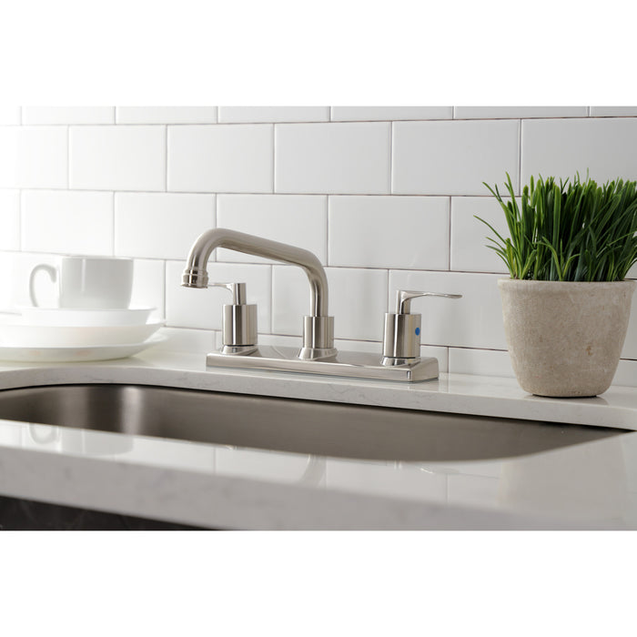 Kingston Tulare FB2138SVL - Serena Two-Handle 2-Hole 8" Centerset Kitchen Faucet, Brushed Nickel