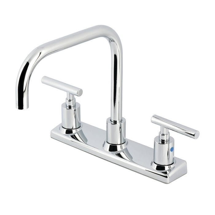 Manhattan FB2141CML Two-Handle 2-Hole Deck Mount 8" Centerset Kitchen Faucet, Polished Chrome