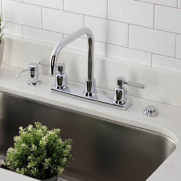 Kingston Sona FB2141DKL - Kaiser Two-Handle 2-Hole 8" Centerset Kitchen Faucet, Polished Chrome