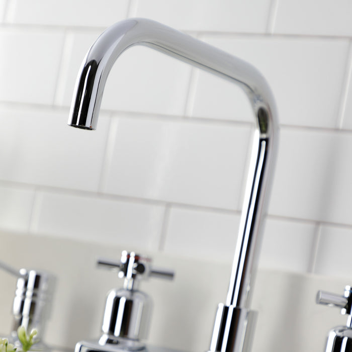 Kingston Sona FB2141DX - Concord Two-Handle 2-Hole 8" Centerset Kitchen Faucet, Polished Chrome