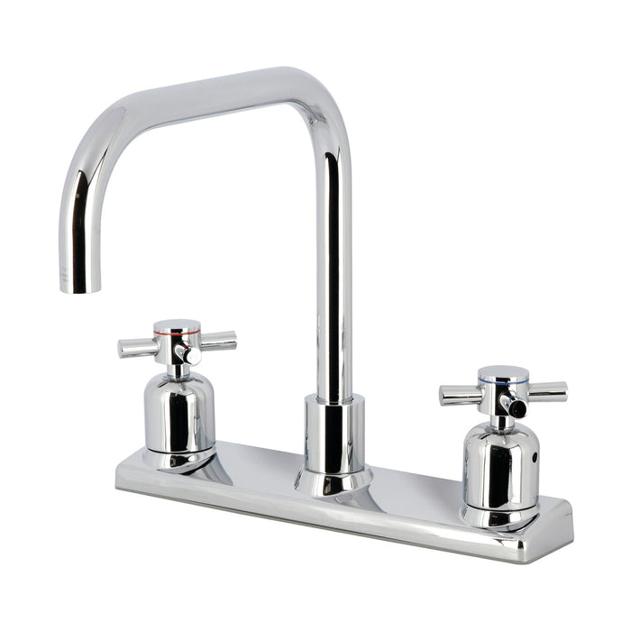 Kingston Sona FB2141DX - Concord Two-Handle 2-Hole 8" Centerset Kitchen Faucet, Polished Chrome