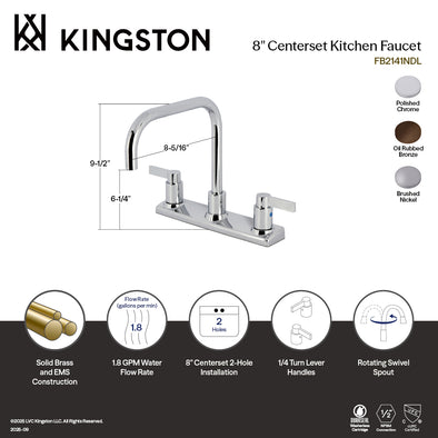 Kingston Sona FB2141NDL - NuvoFusion Two-Handle 2-Hole 8