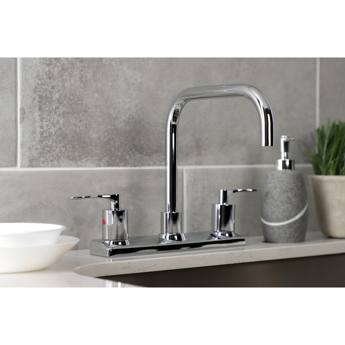 Kingston Tulare FB2141SVL - Serena Two-Handle 2-Hole 8" Centerset Kitchen Faucet, Polished Chrome