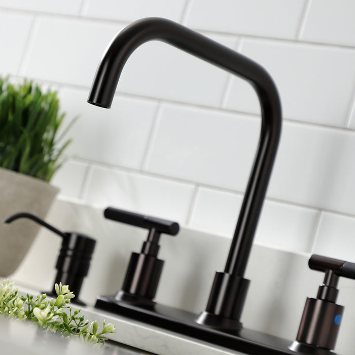 Kingston Sona FB2145CKL - Kaiser Two-Handle 2-Hole 8" Centerset Kitchen Faucet, Oil Rubbed Bronze