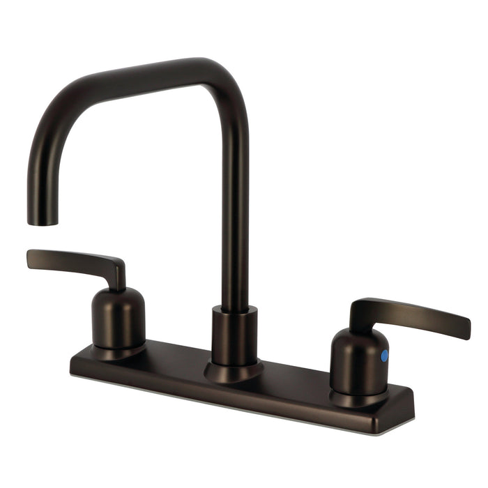 Kingston Tulare FB2145EFL - Centurion Two-Handle 2-Hole 8" Centerset Kitchen Faucet, Oil Rubbed Bronze