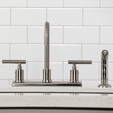 Kingston Brass FB2148CKL Kaiser - Grifo De Cocina Central De