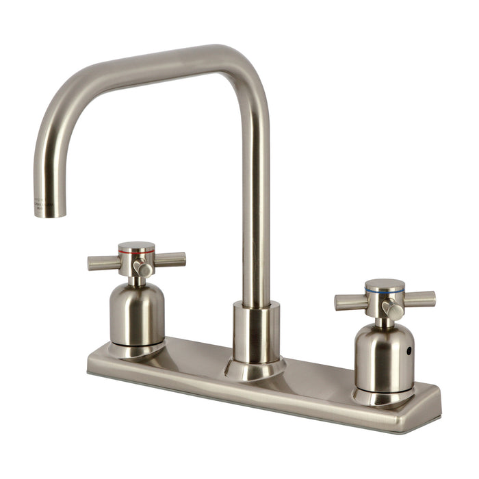 Concord FB2148DX Two-Handle 2-Hole Deck Mount 8" Centerset Kitchen Faucet, Brushed Nickel