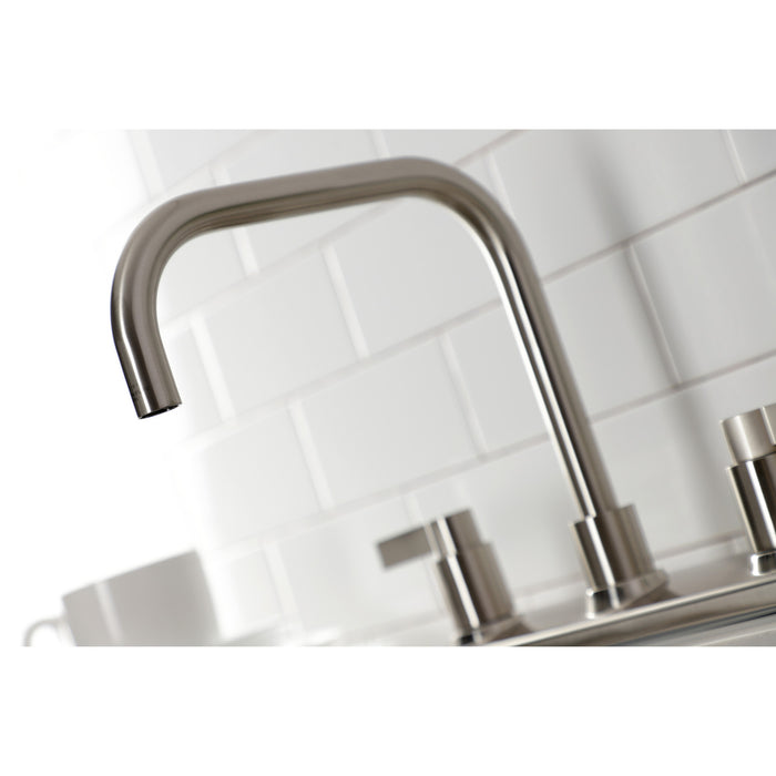 Kingston Sona FB2148NDL - NuvoFusion Two-Handle 2-Hole 8" Centerset Kitchen Faucet, Brushed Nickel