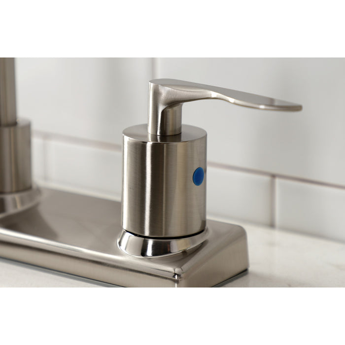 Kingston Tulare FB2148SVL - Serena Two-Handle 2-Hole 8" Centerset Kitchen Faucet, Brushed Nickel