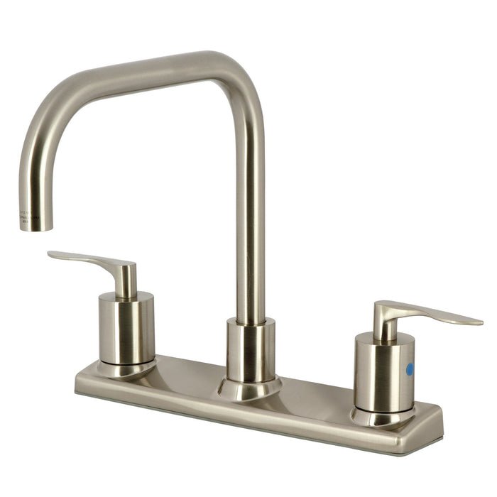 Kingston Tulare FB2148SVL - Serena Two-Handle 2-Hole 8" Centerset Kitchen Faucet, Brushed Nickel