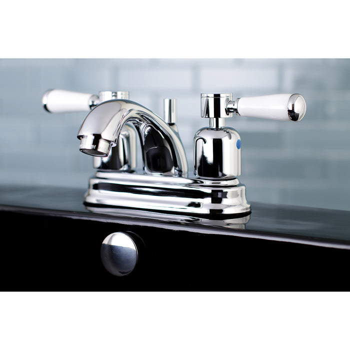 Paris FB2601DPL Double-Handle 3-Hole Deck Mount 4-Inch Centerset Bathroom Faucet with Pop-Up Drain, Polished Chrome