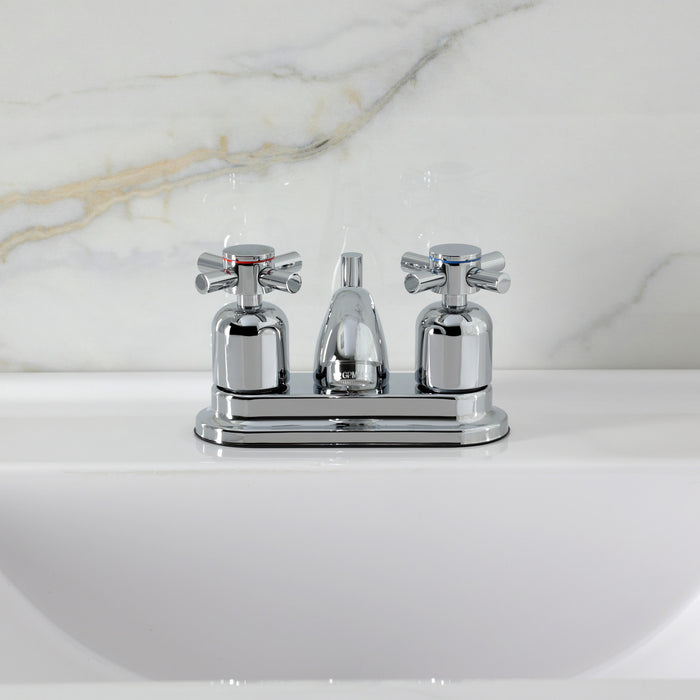 Kingston Tulare FB2601DX - Concord Double-Handle 3-Hole Deck Mount 4-Inch Centerset Bathroom Faucet with Pop-Up Drain, Polished Chrome