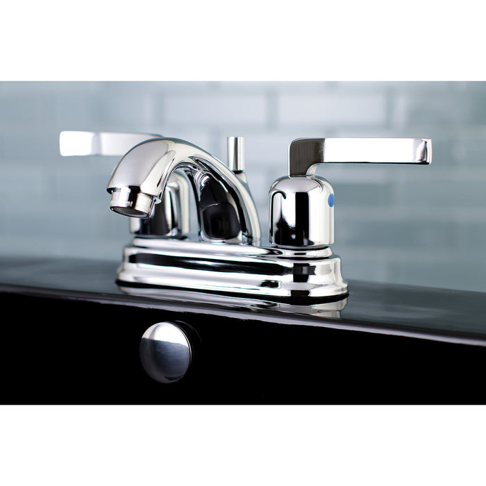 Kingston Tulare FB2601EFL - Centurion Double-Handle 3-Hole Deck Mount 4-Inch Centerset Bathroom Faucet with Pop-Up Drain, Polished Chrome